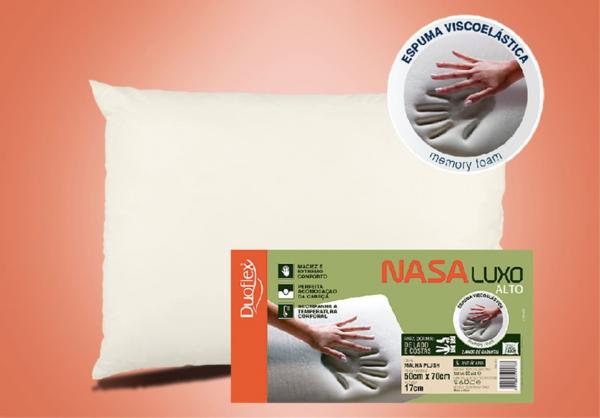 Travesseiro NASA Luxo Viscoelástico - 50 X 70 Cm - Duoflex