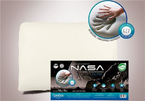 Travesseiro NASA-X Alto ViscoelÃ¡stico - 50 X 70 Cm - Duoflex - Incolor - Dafiti