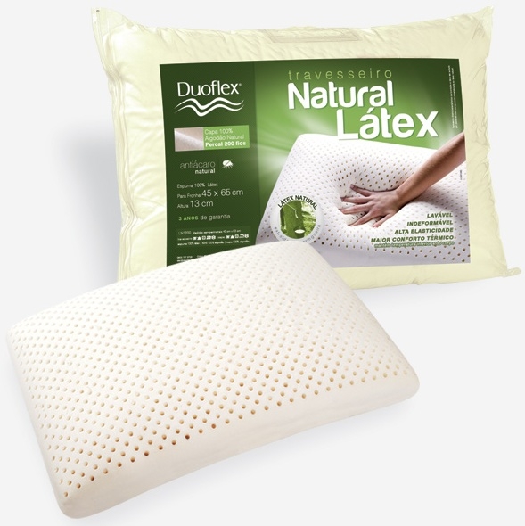 Travesseiro Natural Látex 13cm de Altura LN1200 Duoflex