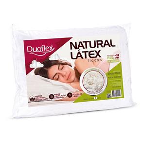 Travesseiro Natural Látex Flocos - Duoflex - BRANCO