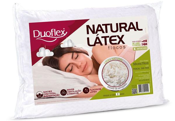Travesseiro Natural Látex Flocos - Duoflex