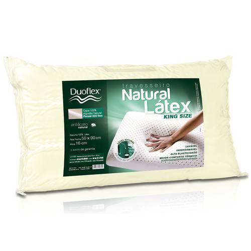 Travesseiro Natural Latex King Size - Duoflex