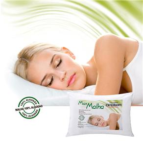 Travesseiro Ortobom Max Malha em Malha com Enchimento Fibra de Poliéster 50 X 70 Cm - Branco
