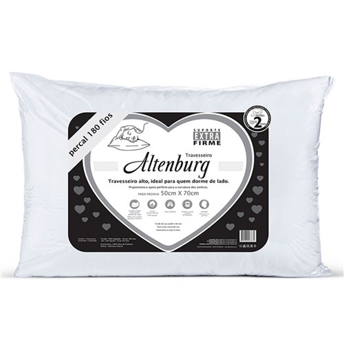 Travesseiro Percal 180 Fios 50X70 - Altenburg - Branco
