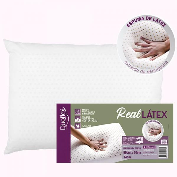 Travesseiro Real Látex Duoflex 14cm