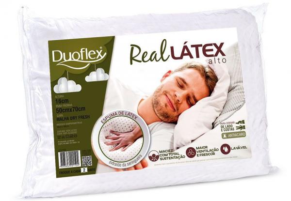 Travesseiro Real Látex Duoflex 50x70x16 - Ls1100