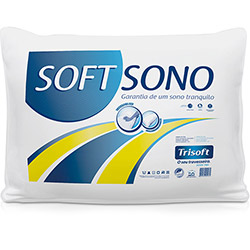 Travesseiro Sono Soft Hipoalérgico Trisoft 50x70 Fibras Extra Macias 100% Polipropileno Branco