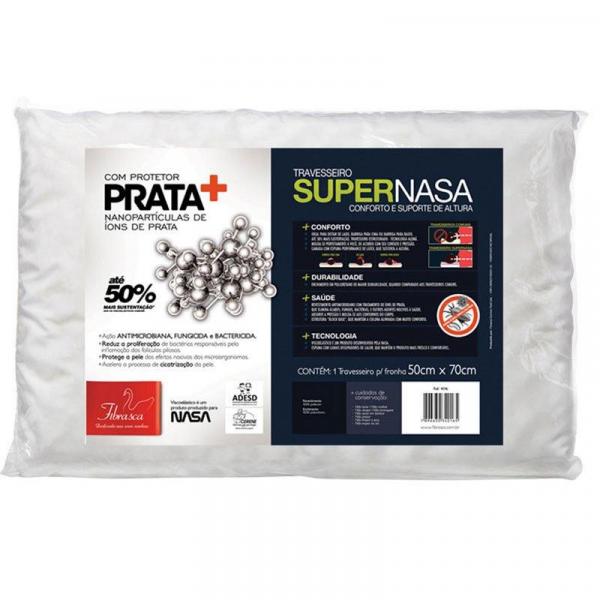 Travesseiro Viscoelástico Fibrasca Supernasa - Íons de Prata 50x70cm - Fibrasca