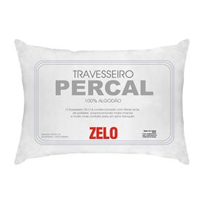 Travesseiro Zelo 0.50x0.70m - Percal 180 Fios Branco - BRANCO