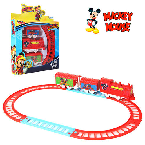 Trem / Ferrorama com 12 Pecas Mickey a Pilha na Caixa 8982107