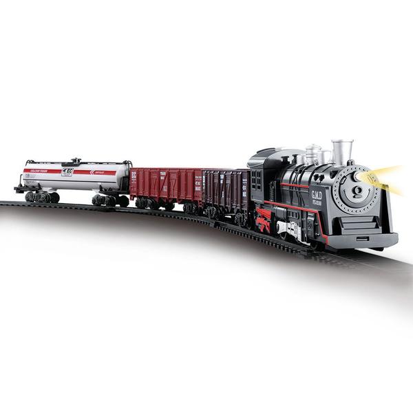 Trem Locomotiva com Pista 85cm Ferrorama Luz e Som Dm Toys