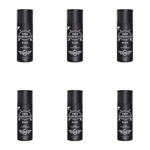 Três Marchand Black Desodorante Spray 100ml (kit C/06)