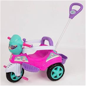Triciclo Baby City Pedal e Empurrador Menina (Rosa) - Maral