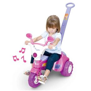 Triciclo Baby Music com Haste Cotiplas 1802 - Rosa
