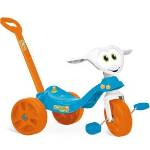 Triciclo Baixo Infantil Zootico com Haste Removível Azul 784 - Bandeirante