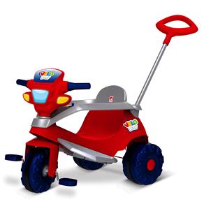 Triciclo Bandeirante Velobaby Passeio e Pedal - Vermelho
