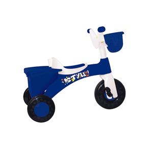 Triciclo Basculante Branco e Azul Styll