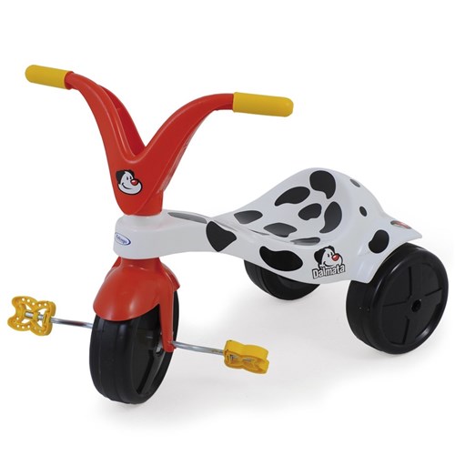 Triciclo com Pedal Infantil Dálmata Branco 7376 Xalingo