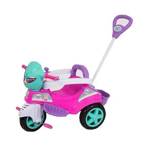 Triciclo de Passeio Baby City Menina com Pedal/Buzina/Guia