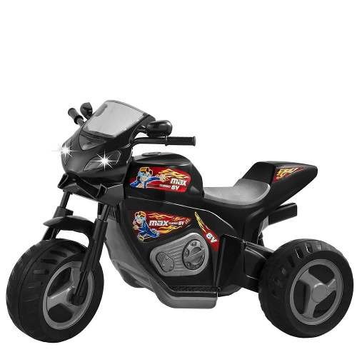 Triciclo Eletrico Infantil 6V Moto MAX Turbo Magic TOYS 1430L Preto