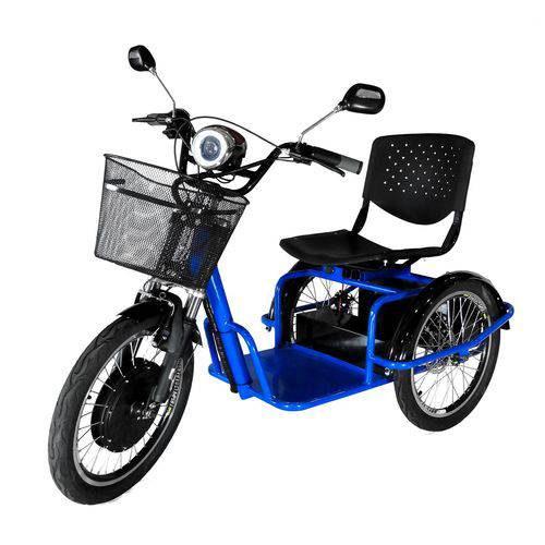 Triciclo Elétrico Machine Motors Force 800W 48V Azul