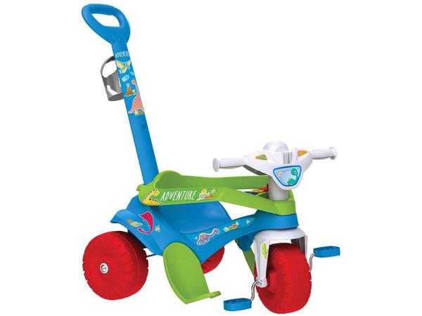 Triciclo Infantil Bandeirante com Empurrador - Motoka Passeio & Pedal Adventure Haste Removível