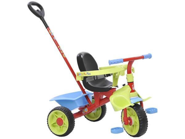 Triciclo Infantil Bandeirante Triciclo Smart Plus - Haste Removível Buzina Porta Objetos