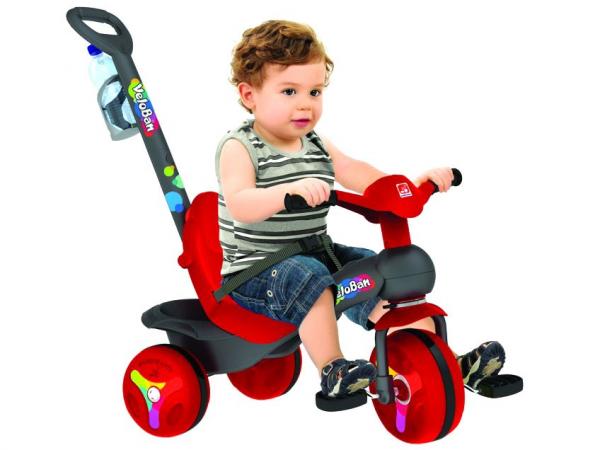 Triciclo Infantil Bandeirante Veloban Passeio - Haste Removível Porta Objetos