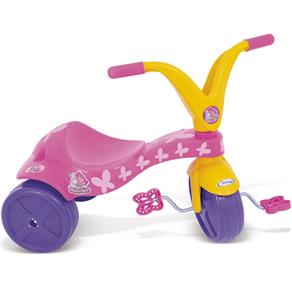 Triciclo Infantil Borboletinha com Pedal Rosa 7798 Xalingo