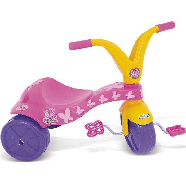 Triciclo Infantil Borboletinha com Pedal Rosa 7798 Xalingo