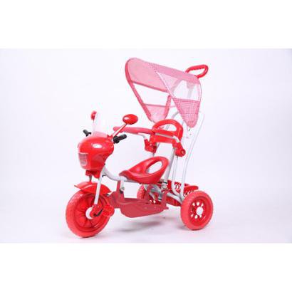 Triciclo Infantil 2 em 1 C/ Toldo Luzes Música Bel Brink