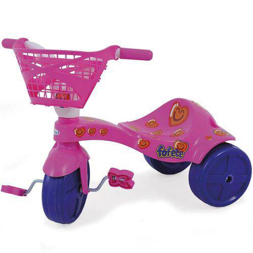 Tudo sobre 'Triciclo Infantil Fofete com Cestinha e Pedal Rosa Xalingo'
