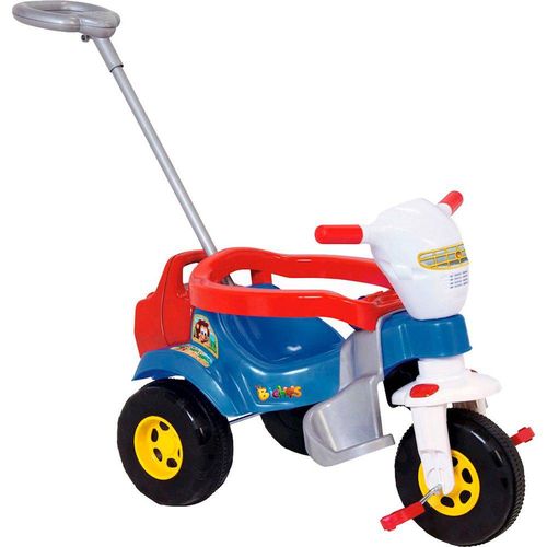 Triciclo Infantil Magic Toys Tico Tico - Pedal e Passeio com Aro - Bichos Azul/vermelho