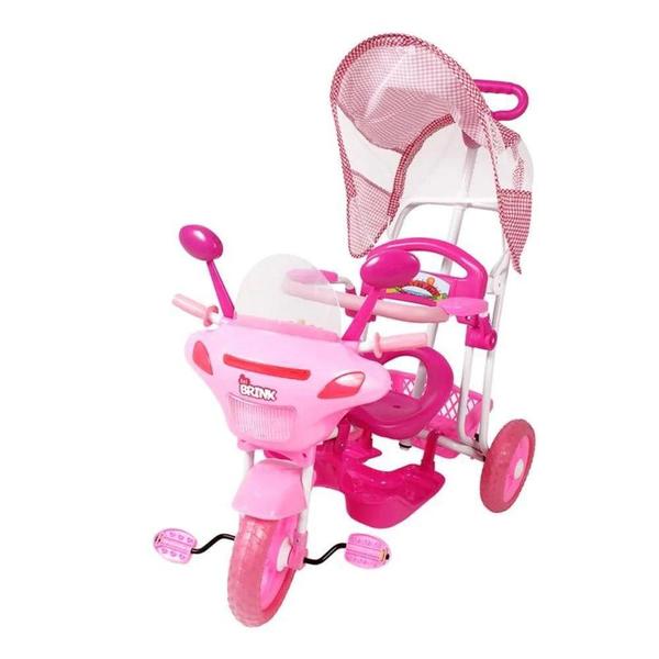 Triciclo Infantil Moto Rosa - Belfix