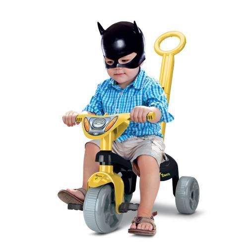 Triciclo Infantil Motóca Menino Velotrol Preto dos Herois