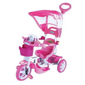 Triciclo Infantil Passeio Empurrador 3 X 1 Rosa Modelo ET