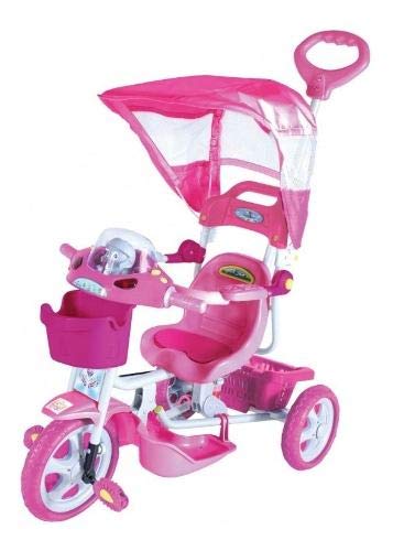 Triciclo Infantil Passeio Empurrador 3 X 1 Rosa Modelo Et
