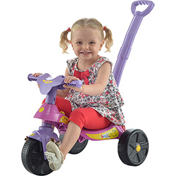 Triciclo Infantil Smile Rosa e Lilás - Biemme
