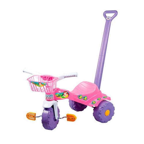 Triciclo Infantil Tico Tico com Empurrador Sereia