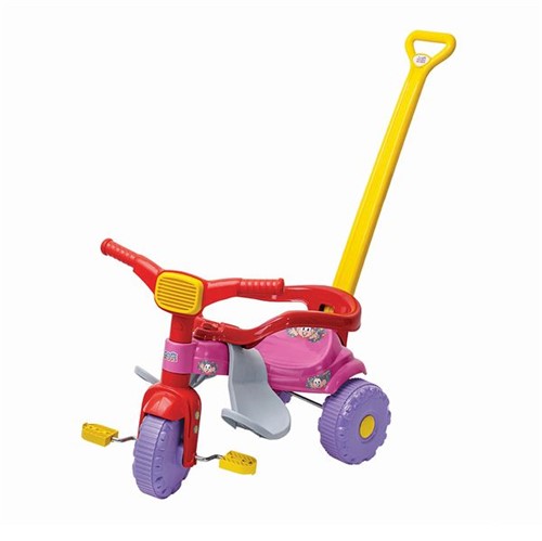 Triciclo Infantil Tico Tico Mônica com Aro de Proteção Magic Toys