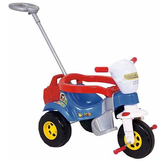 Triciclo Infantil Tico Tico Super Bichos com Aro Azul - Magic Toys