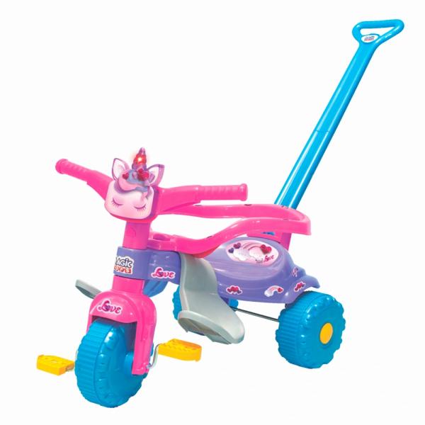 Triciclo Infantil Tico Tico Uni Love com Luz Magic Toys