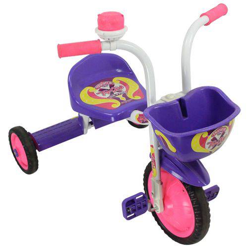 Triciclo Infantil TOP GIRL Branco com Roxo