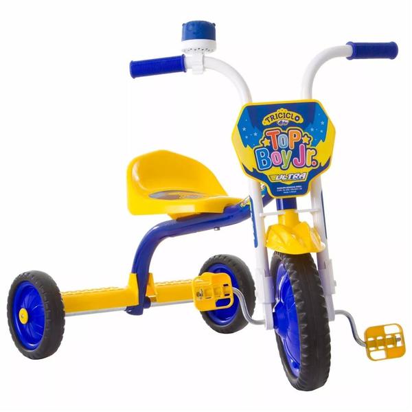 Triciclo Infantil Ultra Top Boy JR Azul e Amarelo - Pro Tork