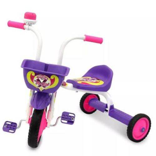 Triciclo Infantil Ultra Top Girl Branco e Roxo - Pro Tork