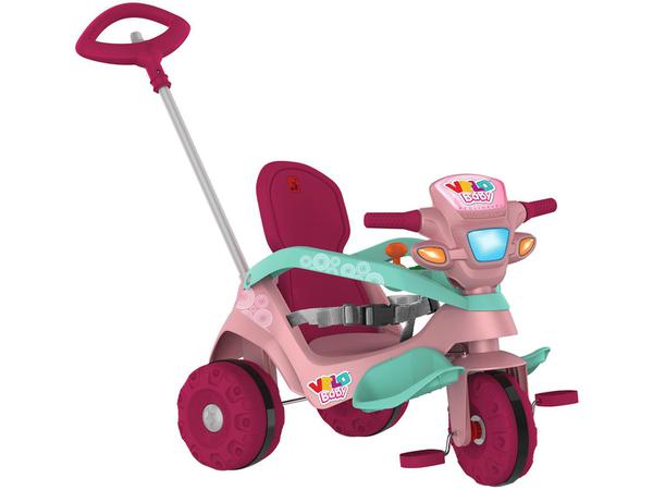 Triciclo Infantil Velobaby 213 com Empurrador - Bandeirante