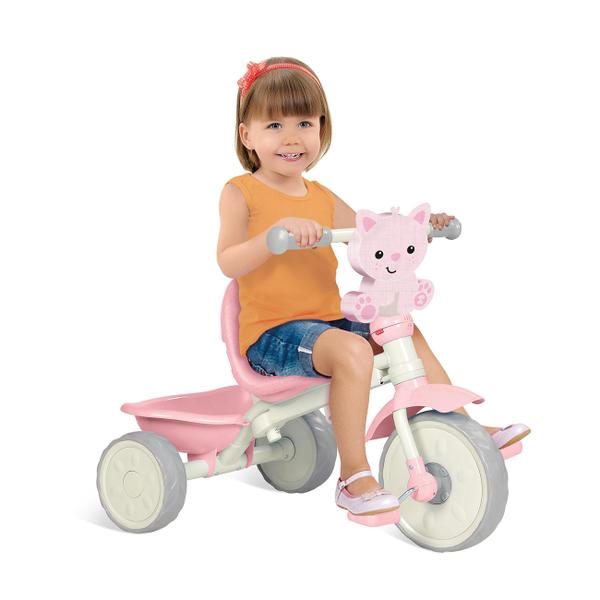 Triciclo Infantil Velobaby Fisher Price Rosa 2104 - Bandeirante