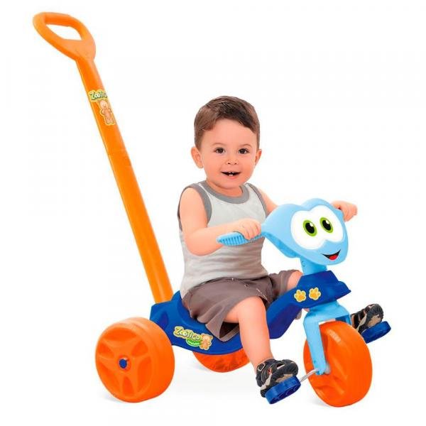 Triciclo Infantil Zootico com Empurador Bandeirante 785
