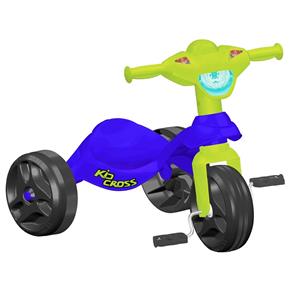 Triciclo Kid Cross Azul - Bandeirante