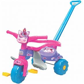 Triciclo Magic Toys Tico-Tico Uni Love 2570 com Luz Haste + Aro de Proteção Removível